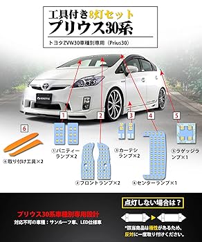 Amazon | SINMAIT プリウス LED ルームランプ トヨタ プリウス30